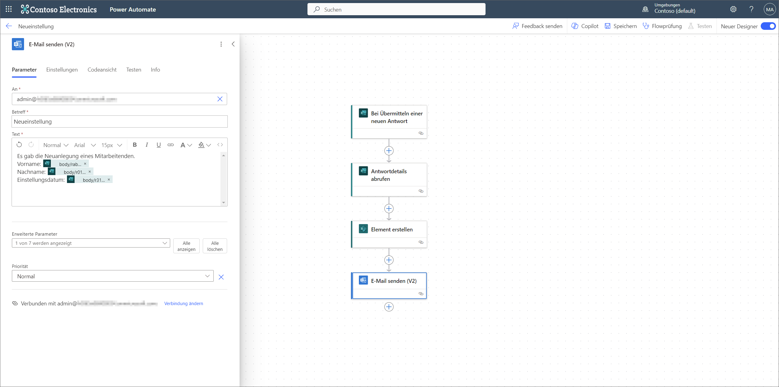 Erstellung eines Power Automate Flows