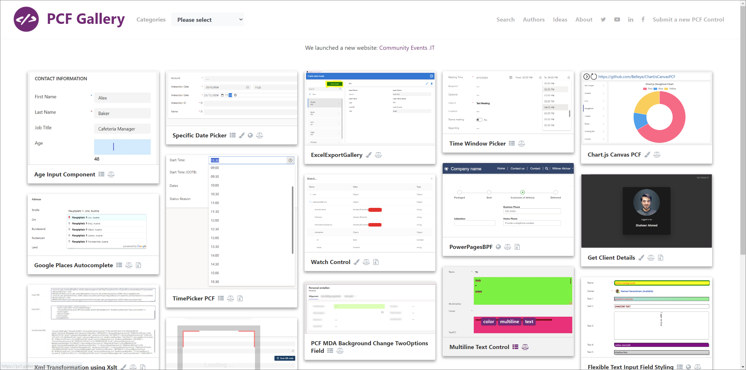 PCF Gallery – Vorlagen für Microsoft Power Platform