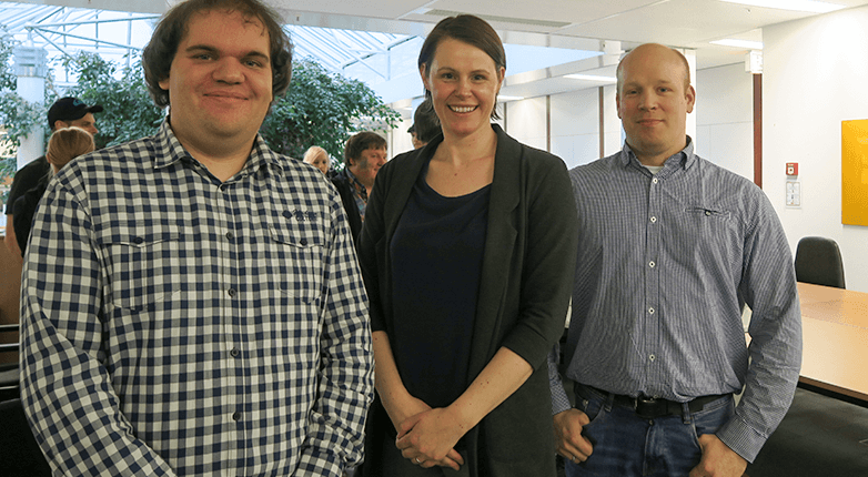 Lars, Daniela und Stefan auf der Veranstaltung zur Versionsverwaltung mit Git.